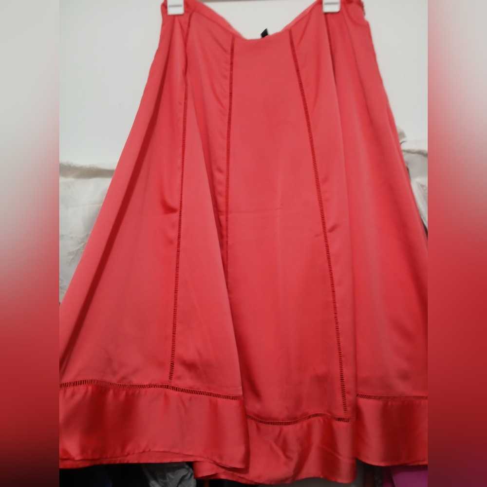 NWT Never Worn Banana Republic Vibrant Coral A-Line Skirt